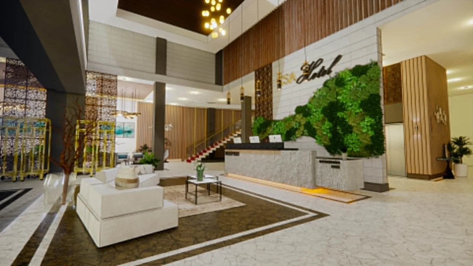 Interior perspective — CSA Hotel lobby
