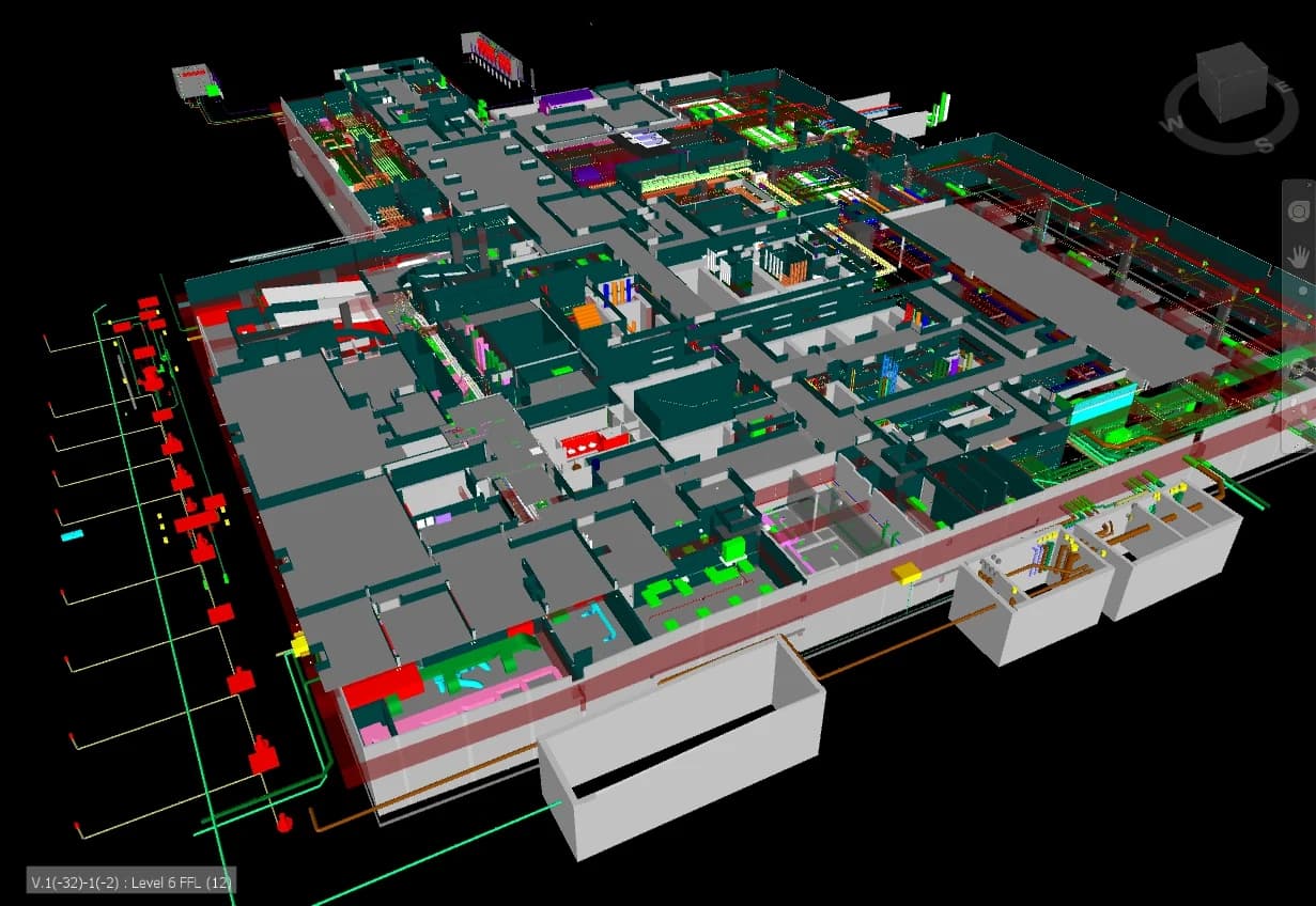 BIM coordination — MEP combined services model