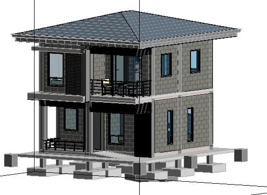 Revit model — Architectural and structural model