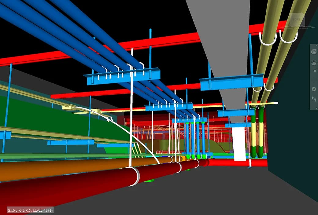 BIM coordination — Structure and services, Level 41