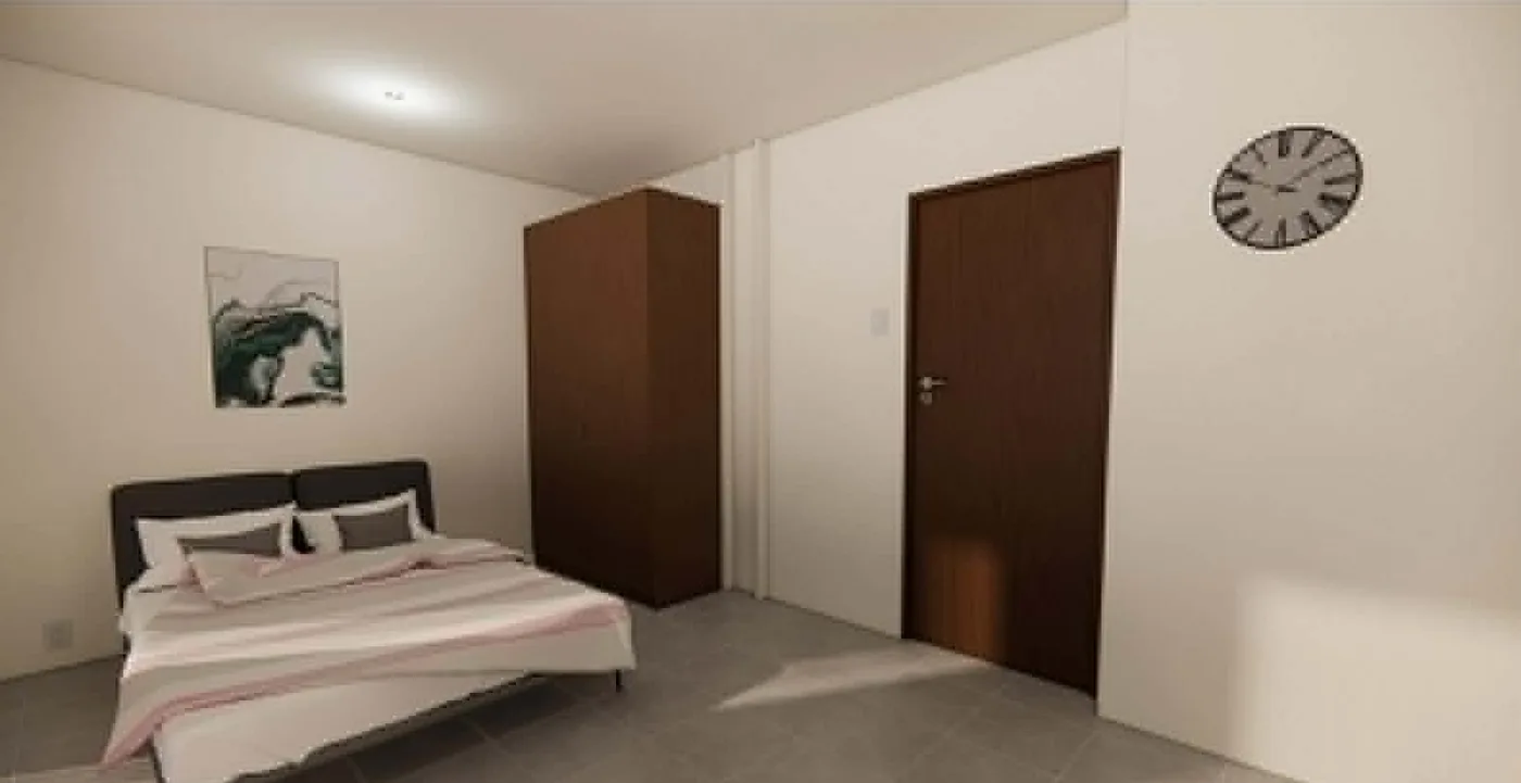Interior perspective — Typical unit bedroom